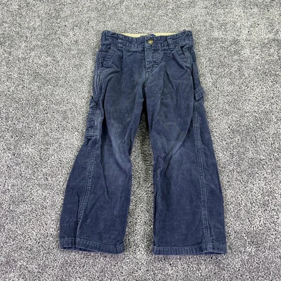 OshKosh B'gosh Pants Boys 4T Blue Corduroy Cargo Adjustable Waist Pockets