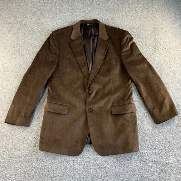 NEW Jos A Bank Blazer Mens 46 L Long Brown Corduroy Sport Coat Jacket Lyocell *‎