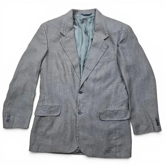 EDDIE BAUER 100% Belgian Linen Sport Coat Men's 38R 2 Button Elevated Minimalist