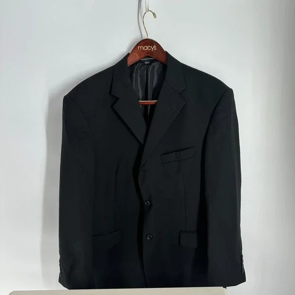 Giorgio Cosani RM3 Hand‎ Tailored Luxury Fine Wool Blazer Dark Black Size 42