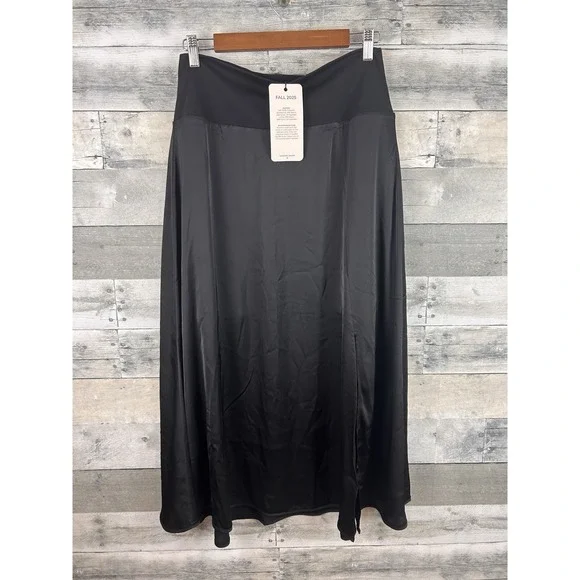 Cabi Women's Black Medium Satin Midi Skirt