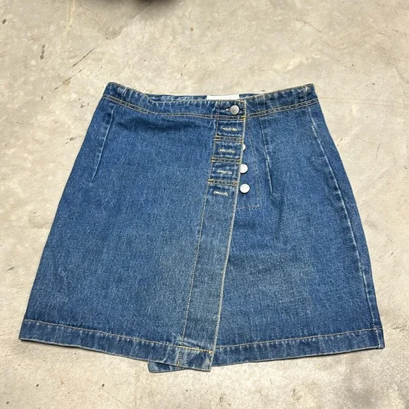 Carolina Blues ~ Blue Jean Denim Straight Pencil Skirt Maxi‎ Womens Size 11/12
