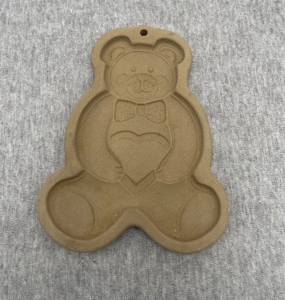 VINTAGE THE PAMPERED CHEF 1991 TEDDY BEAR COOKIE MOLD STONEWEAR