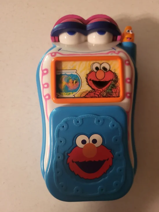 Sesame Street Elmo's World Talking Cell Phone Flip Phone Fisher Price 2002 WORKS