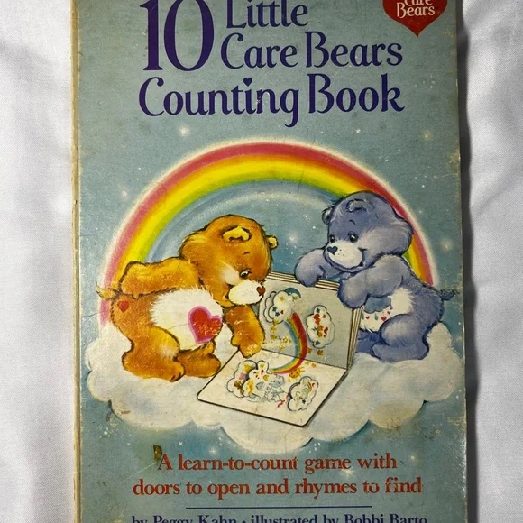 Vintage 1983 10 Little Care Bears Counting Board‎ Book w/ Flaps Children’s