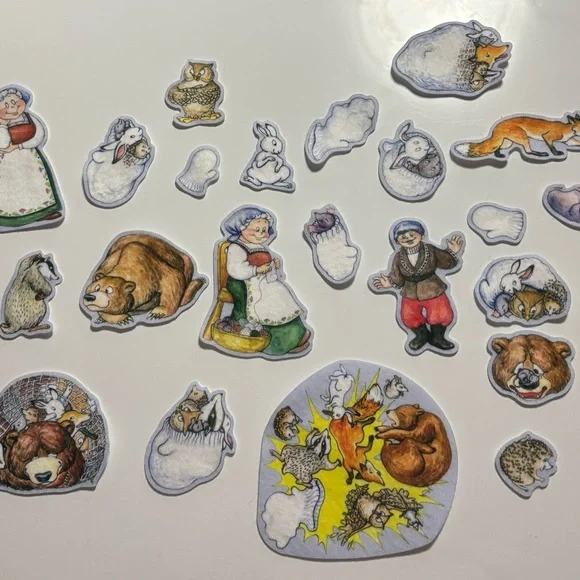 Felt pieces for retelling of  “The Mitten”