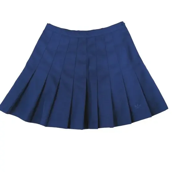 Vintage Y2K Adidas Pleated Mini Skirt Cheerleader Women's Size 6 Royal Blue