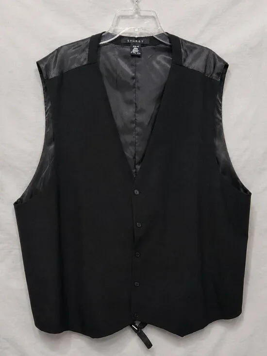 SYNRGY Men’s Black Formal Dress Vest Size 4XLT Big & Tall