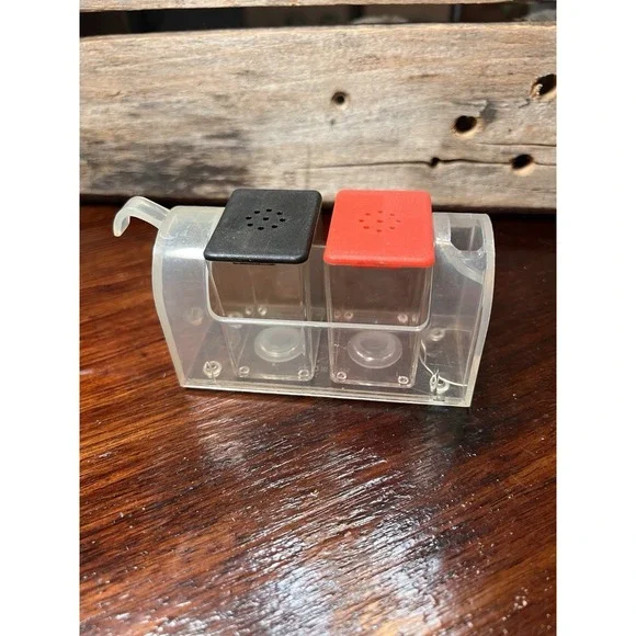 Clear Mailbox Salt And‎ Pepper Shakers With Toothpick Holder Vintage Unique
