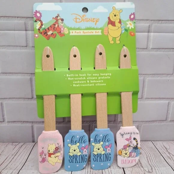 Disney Winnie The Pooh Graphics‎ Spring 4pc Mini Silcone Spatula Set