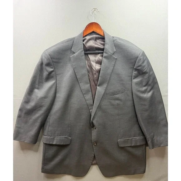 Lauren Ralph Lauren Blazer Mens Gray Two Button Sports Coat 54R