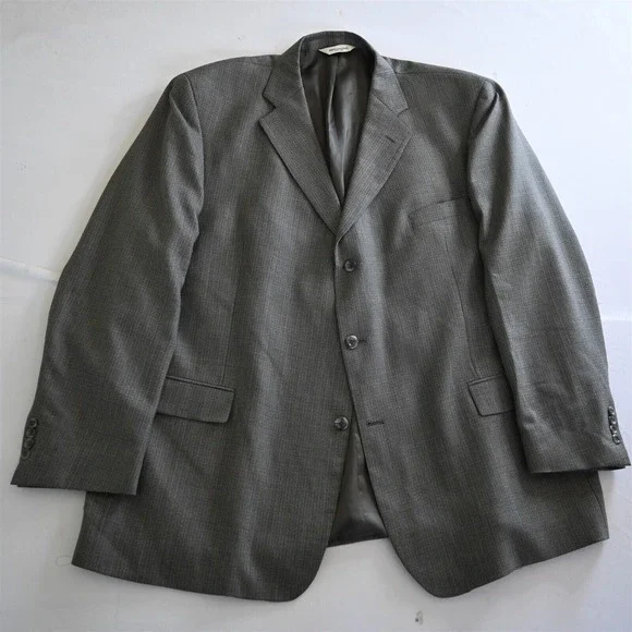 Pronto Uomo 52L Gray Soft Tweed Wool‎ Mens Blazer Suit Jacket Sport Coat