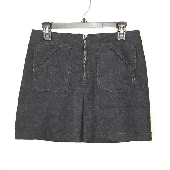 Virgin Wool Blend Mini Skirt Y2K