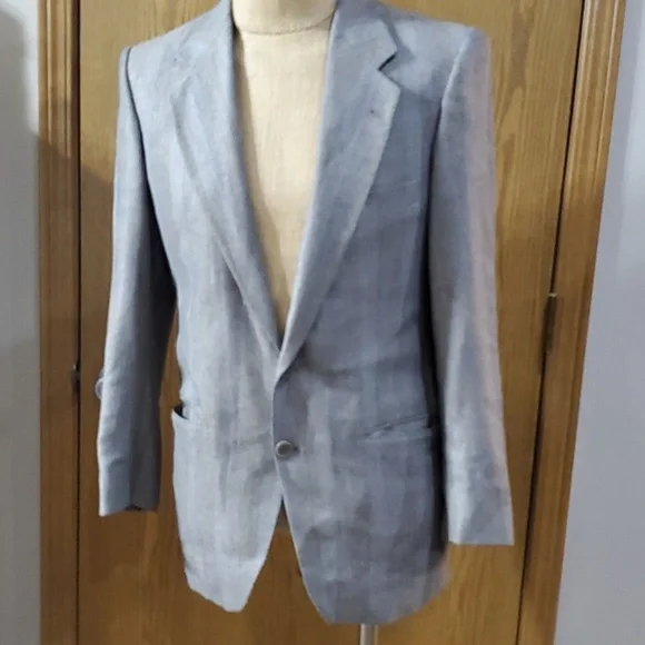 Yves Saint Laurent grey striped blazer suit jacket