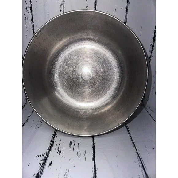 Sunbeam Mixmaster 9 Inch Mixing Bowl Large Stainless Steel Baking USA Made Vtg
