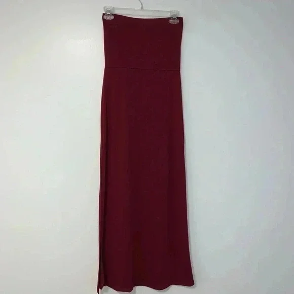 Active USA Roll-Waist Side Split Maxi Skirt​​