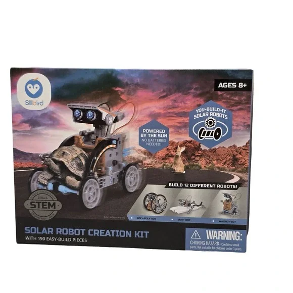 Sillbird Solar‎ Robot Creation Kit 12-in-1 STEM Build Robot Set 190pc