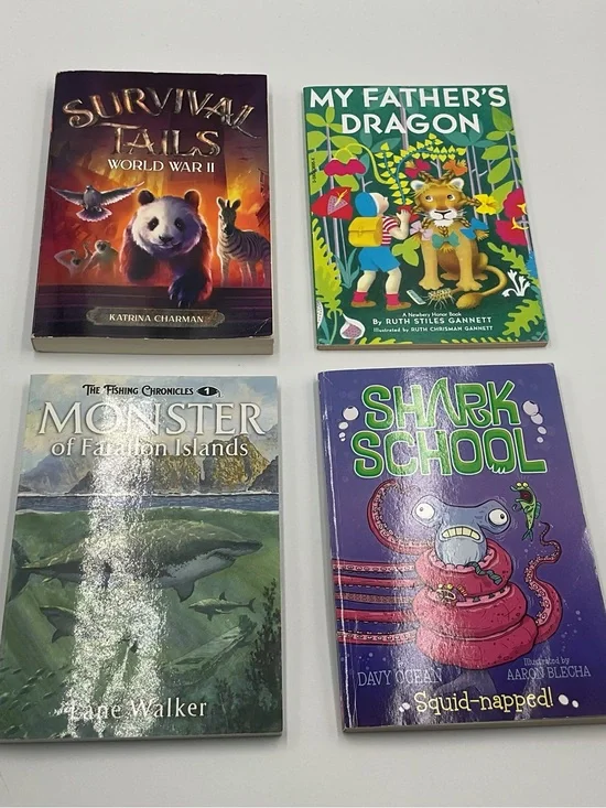 Kids Learning Book Set - Colorful Assorted Covers (Green, Purple, Multicolor)