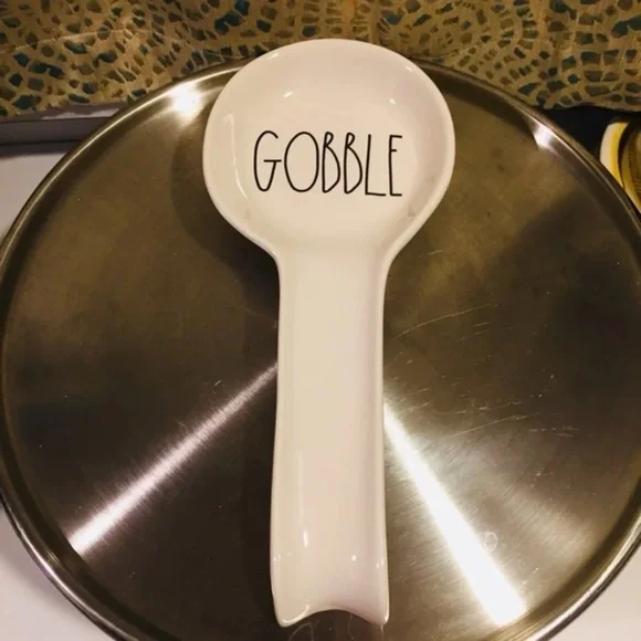 Rae Dunn Spoon Rest GOBBLE Thanksgiving NWT
