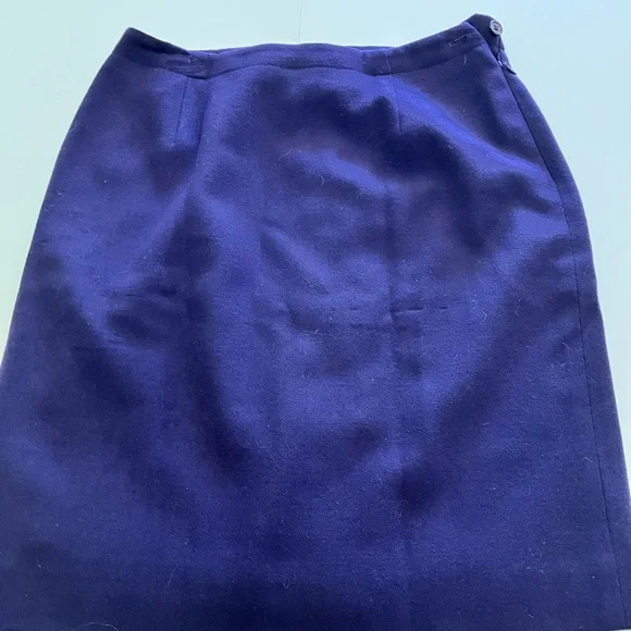 Jones New York Deep Purple 100% Wool Pencil skirt