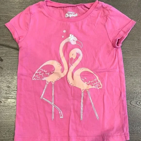 Cute pink flamingo tee