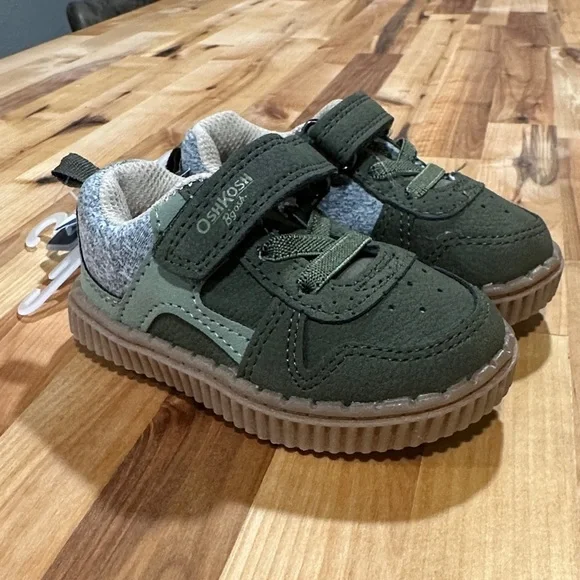 OshKosh B'gosh Green and Gray Kids Sneakers