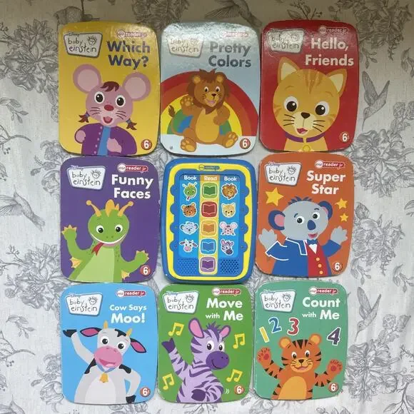 Me Reader Jr. 8 Book Library Electronic Reader Disney Baby Einstein Audio