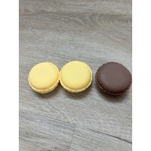 3pc Toy Macarons Play Food Set Doll Accessories Pretend Kitchen Bakery Fake Food