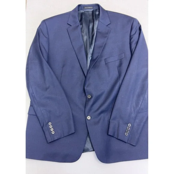 Lauren Ralph Lauren Mens Navy Blue Wool Blend Two‎ Button Blazer Jacket
