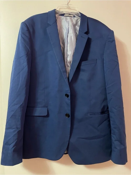 Express innovator Men's cobalt Blue Two-Button Blazer