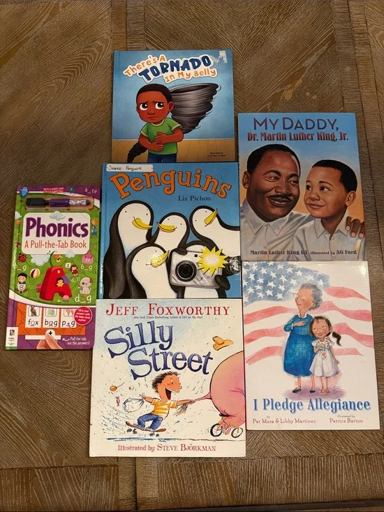 Children’s Book Lot of 6 – Phonics, Penguins, MLK, Social Emotional Learning & J