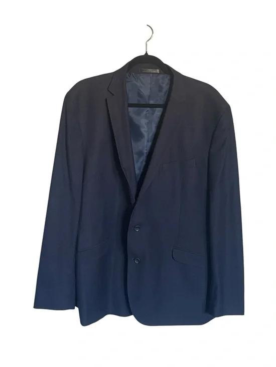 Kenneth Cole Navy Textured Two-Button Sport Coat