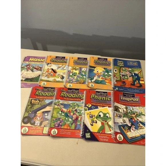 Lot of 9 Leap Frog Leap Pad Leap Start Learning Books ONLY‎ Phonics Reading
