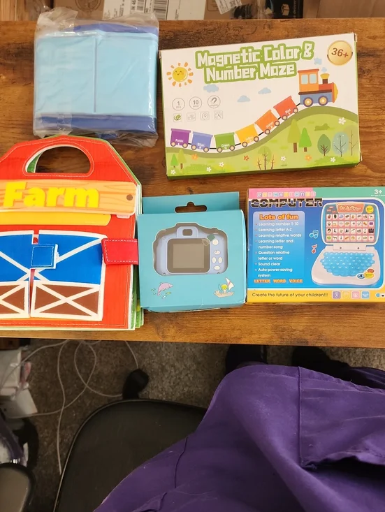 Bundle, Of 5 Farm Travel Book, Computer, Sandbox/pool, Camera, Magnetic Puzzle