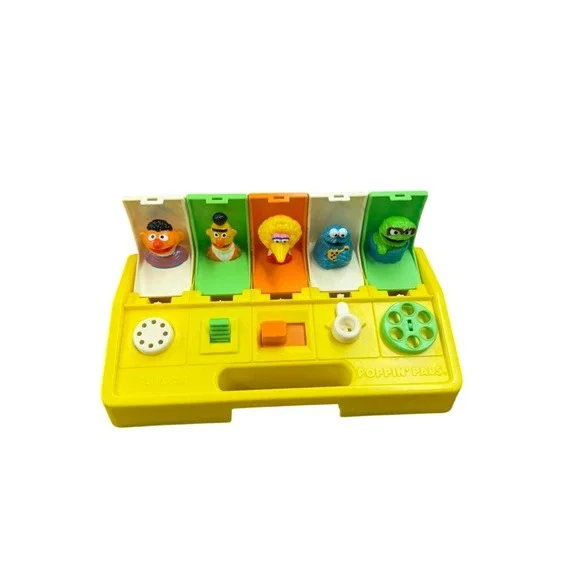 Vintage 1980 Playskool Sesame Street Poppin Pals Muppets Pop Up Activity Toy‎