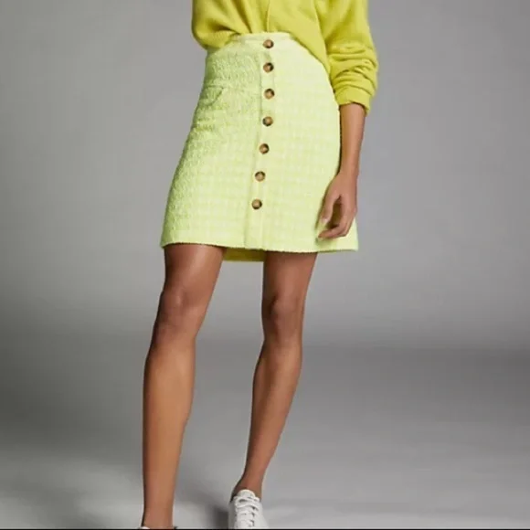 Anthropologie Maeve Candace textured skirt size 10