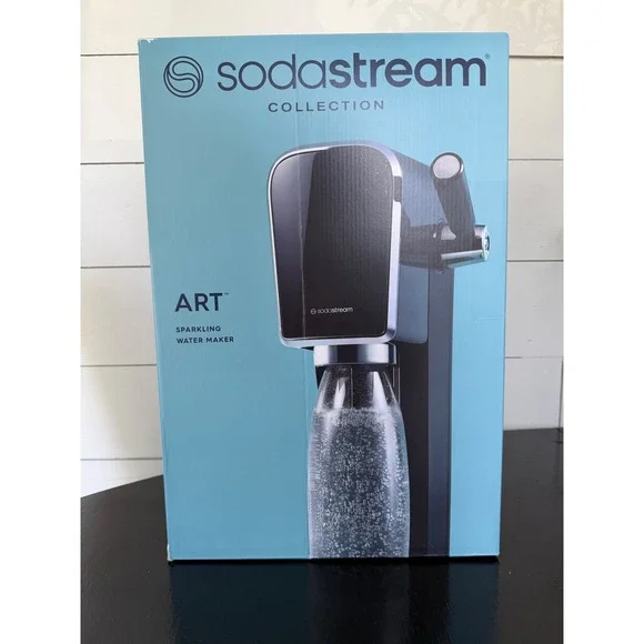 SodaStream Art Sparkling Water Maker Black Chrome Bundle with Pepsi & Bubly Mix