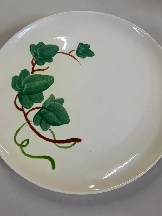 Vintage Joni Original Hand Painted Ivy Dinner Plate Mid Century California Ivy S