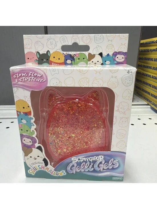 Squishmallows Gelli Gel Glitter Squishy Sensory toy (Pink) Slow Flow And Stretch