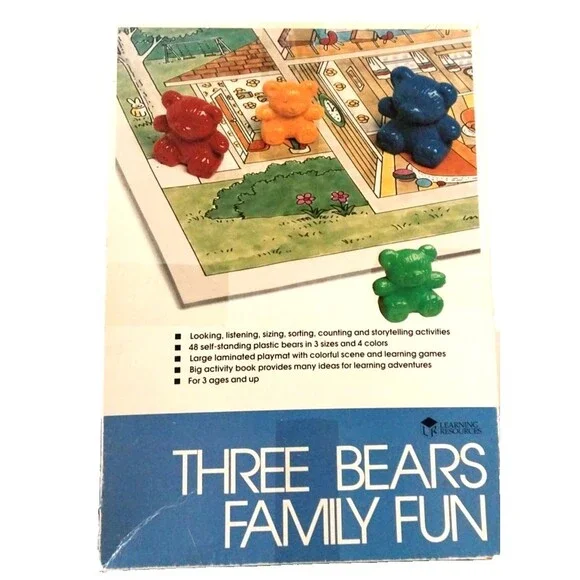 VTG Learning Resources Three Bear Family Fun, Counting Town Game School Complete