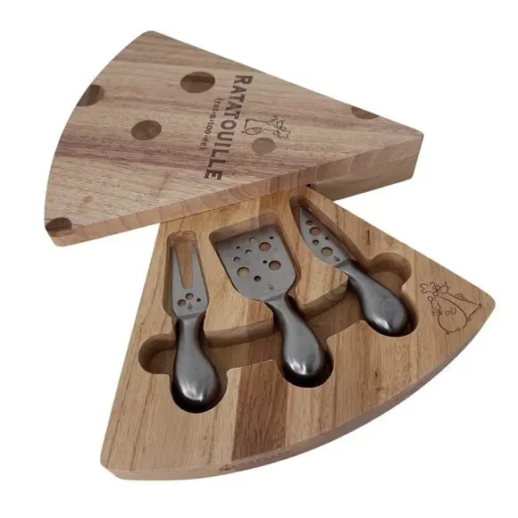 Toscana Disney Ratatouille Swiss Cheese Board Knife Set Platter Parawood‎
