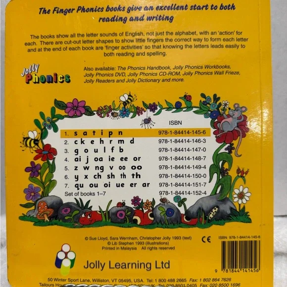 Jolly Phonics - Finger Phonics 1 in print letters (1993)