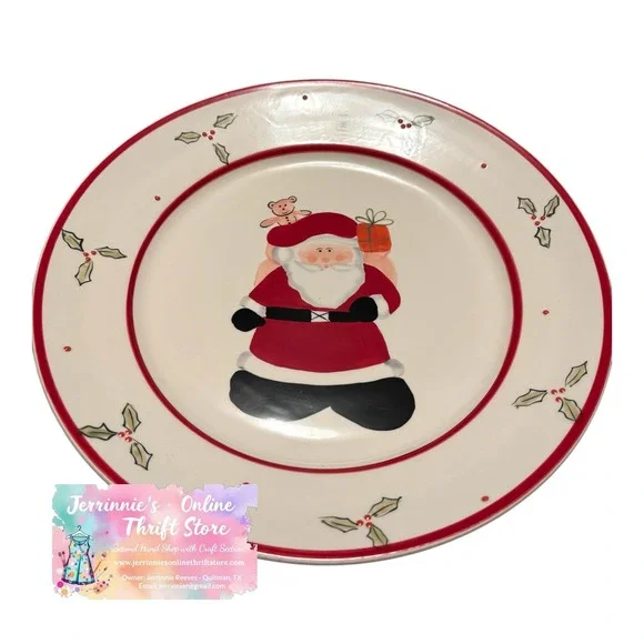Le‎ Gourmet Chef Over Sized Plate with Santa