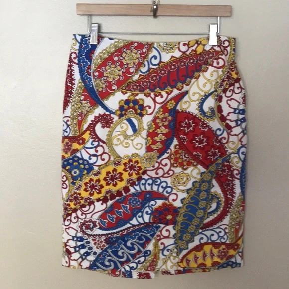 NEW‎ Talbots Paisley Skirt. Size 8