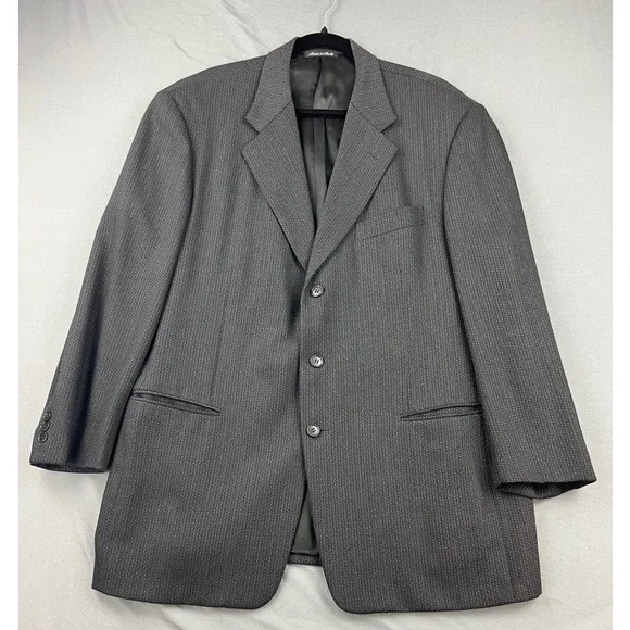 Pal Zileri Mario Zegna Wool Sport Coat Mens 46 Grey Blazer Italy 3 Button Luxury