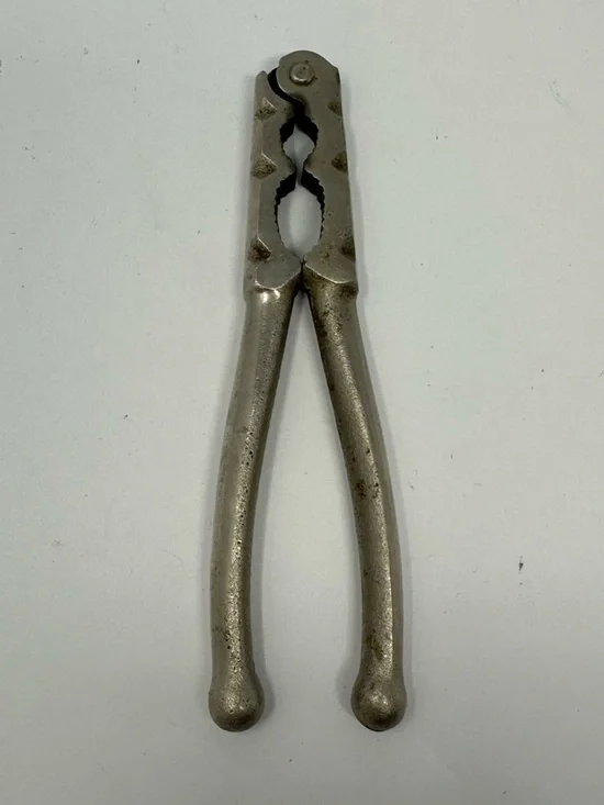 Vintage Metal Multipurpose Nutcrackers Pliers-Style, Silver, 5 in Hand Tool