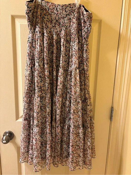 Ralph Lauren Floral Tiered Maxi Skirt - Pink Floral