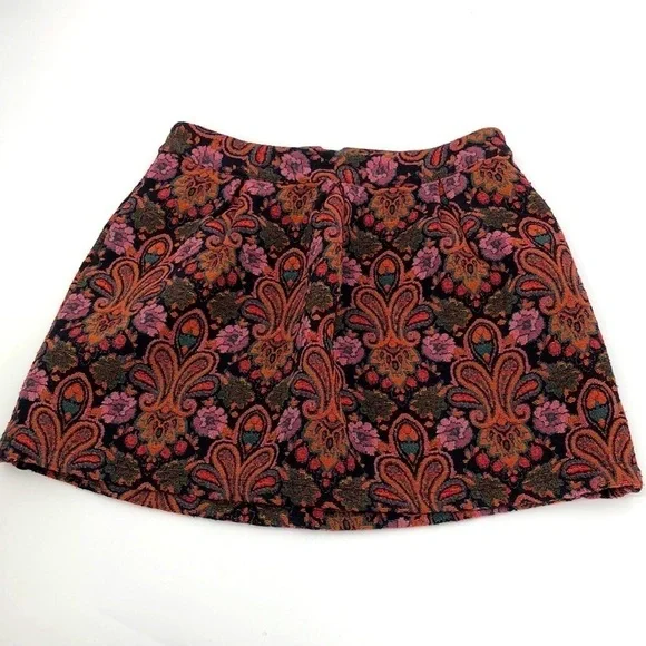 Fashion Union Brocade Tapestry Mini Skirt Size 8 or Medium