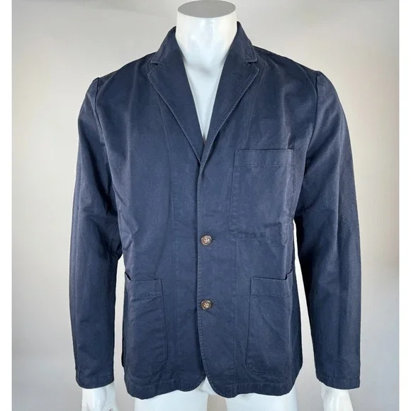 J Crew Garment Dyed Cotton Linen Chino Suit Jacket Men 40 EUC $178 Unlined AX270