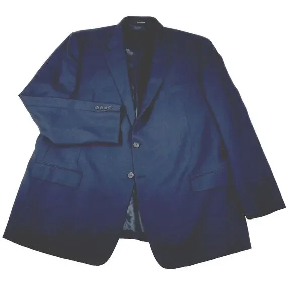 Pronto Uomo Platinum Blazer Wool Navy Blue 48 50 L Executive Fit 2 Vent Preppy